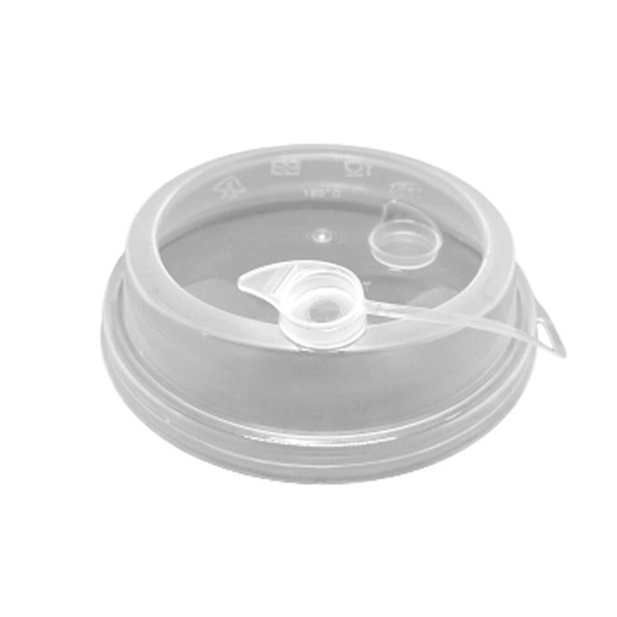 CCF 16-32OZ(D90MM) Premium PP Lid/Attached Stopper For PP Injection Cup - Clear 1000 Pieces/Case