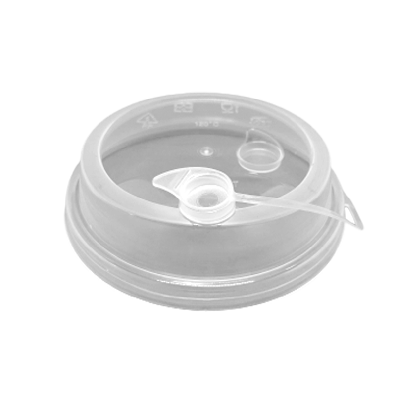 CCF 16-32OZ(D90MM) Premium PP Lid/Attached Stopper For PP Injection Cup - Clear 1000 Pieces/Case