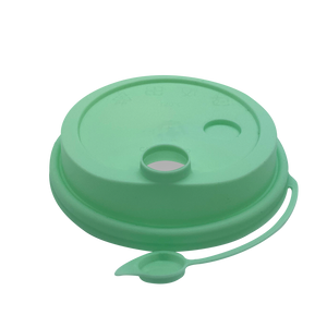 CCF 16-32OZ(D90MM) Premium PP Lid/Attached Stopper For PP Injection Cup - Green 1000 Pieces/Case