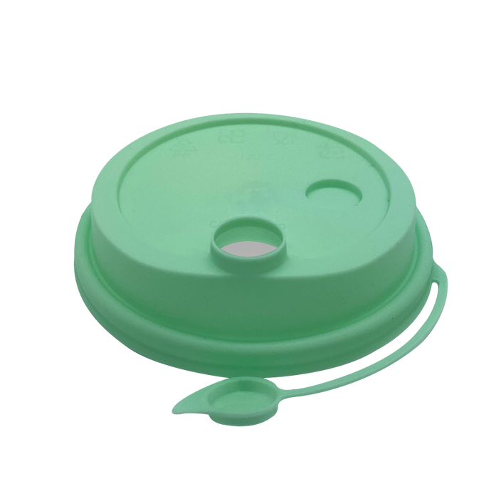 CCF 16-32OZ(D90MM) Premium PP Lid/Attached Stopper For PP Injection Cup - Green 1000 Pieces/Case