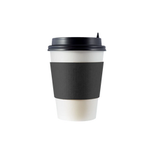 Load image into Gallery viewer, CCF Eco Friendly Disposable Corrugated Black Sleeve For Drink Cup - 1000 Pieces/Case