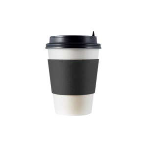 CCF Eco Friendly Disposable Corrugated Black Sleeve For Drink Cup - 1000 Pieces/Case