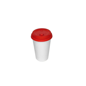 CCF 10-24OZ(D90MM) Premium PP Plastic Lock-Back Lid For Paper Coffee Cup - Red 1000 Pieces/Case