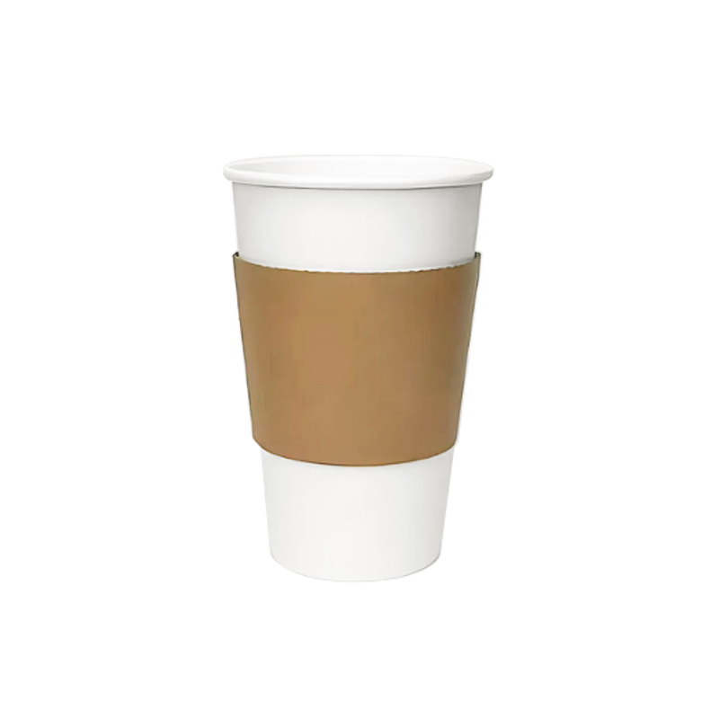 CCF Eco Friendly Disposable Corrugated  Kraft Sleeve For Drink Cup - 1000 Pieces/Case