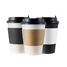 Load image into Gallery viewer, CCF Eco Friendly Disposable Corrugated White Sleeve For Drink Cup - 1000 Pieces/Case