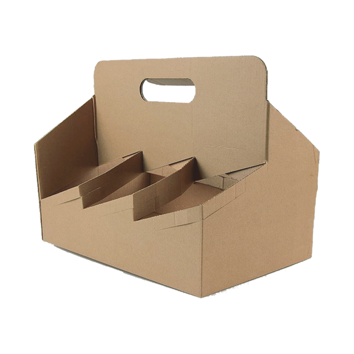 CCF Heavy Duty 6-Pack Corrugate Cardboard Bottle/Drink Carrier - 100 pieces / cases