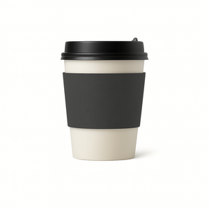CCF Eco Friendly Disposable Corrugated Black Sleeve For Drink Cup - 1000 Pieces/Case
