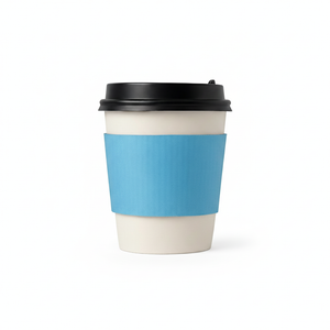 CCF Eco Friendly Disposable Corrugated Blue Sleeve For Drink Cup - 1000 Pieces/Case