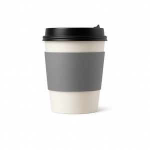 CCF Eco Friendly Disposable Corrugated Gray Sleeve For Drink Cup - 1000 Pieces/Case