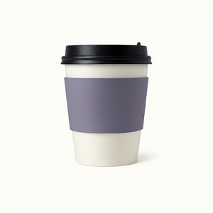 CCF Eco Friendly Disposable Corrugated Purple Sleeve For Drink Cup - 1000 Pieces/Case