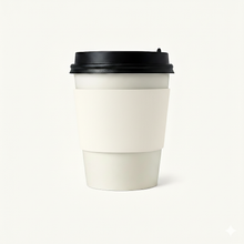 Load image into Gallery viewer, CCF Eco Friendly Disposable Corrugated White Sleeve For Drink Cup - 1000 Pieces/Case