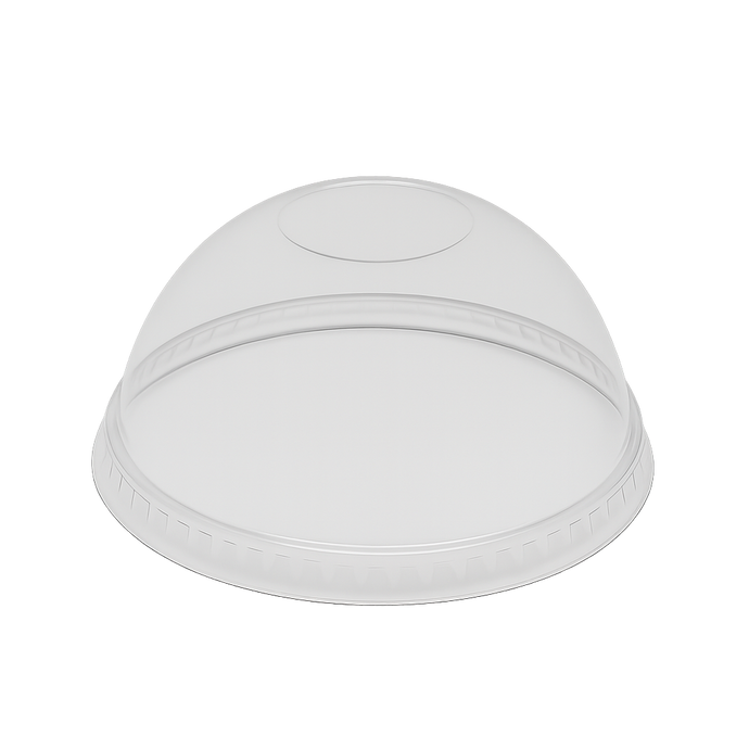 CCF 12-24OZ(D98MM) PET Plastic Dome Lid with No Hole For PET Plastic Cup - 1000 Pieces/Case