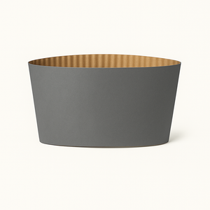 CCF Eco Friendly Disposable Corrugated Gray Sleeve For Drink Cup - 1000 Pieces/Case