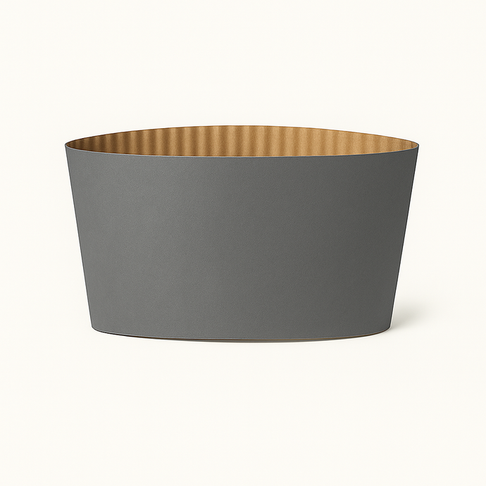 CCF Eco Friendly Disposable Corrugated Gray Sleeve For Drink Cup - 1000 Pieces/Case