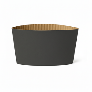 CCF Eco Friendly Disposable Corrugated Black Sleeve For Drink Cup - 1000 Pieces/Case