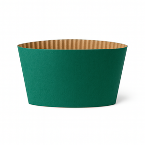 CCF Eco Friendly Disposable Corrugated Green Sleeve For Drink Cup - 1000 Pieces/Case