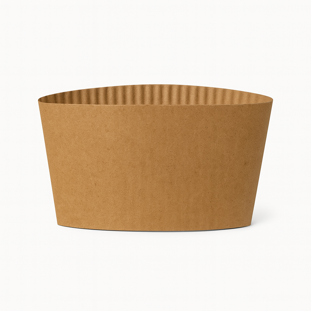 CCF Eco Friendly Disposable Corrugated Black Sleeve For Drink Cup