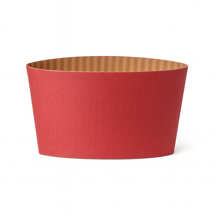 CCF Eco Friendly Disposable Corrugated Red Sleeve For Drink Cup - 1000 Pieces/Case