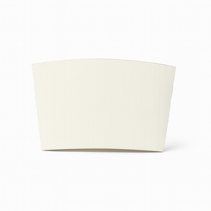 CCF Eco Friendly Disposable Corrugated White Sleeve For Drink Cup - 1000 Pieces/Case