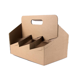 CCF Heavy Duty 6-Pack Corrugate Cardboard Bottle/Drink Carrier - 100 pieces / cases