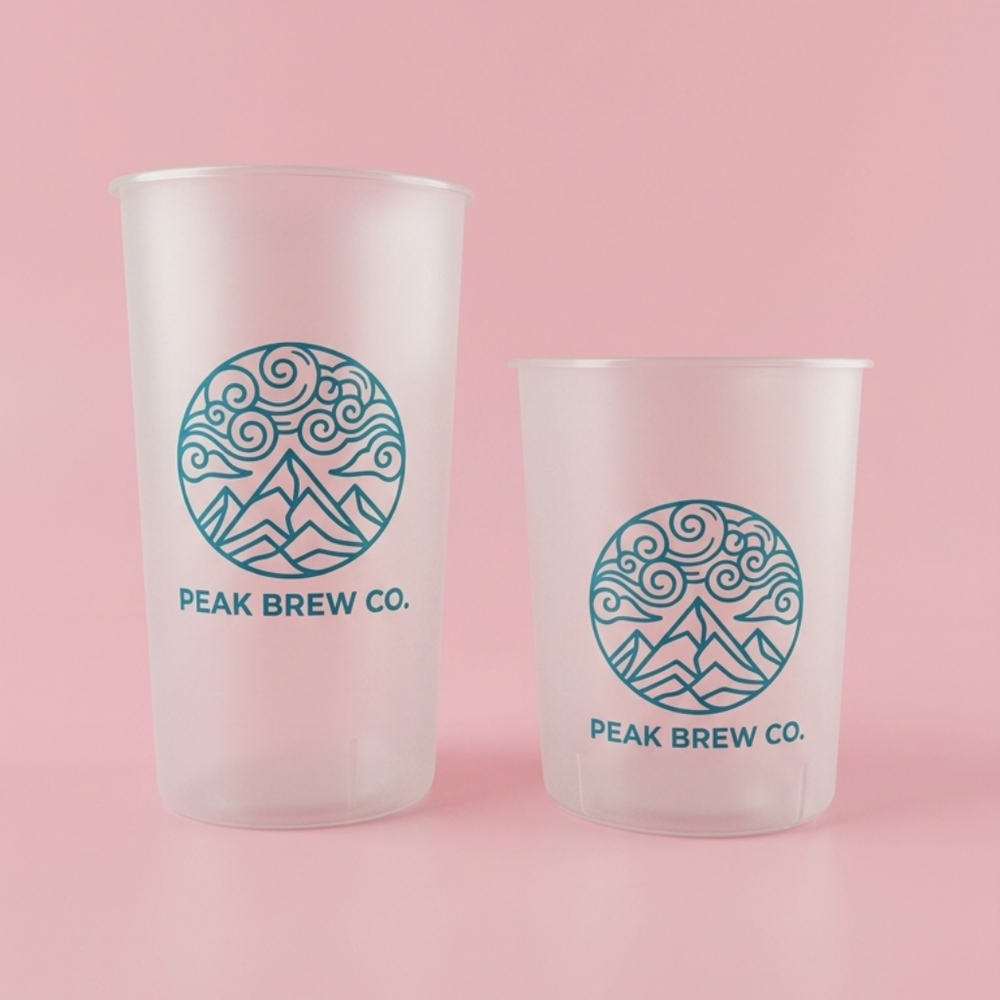 Custom Print Premium PP Injection Plastic Straight Cups
