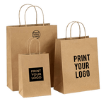 Custom print ECO-friendly heavy duty kraft paper shopping bags