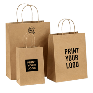 Custom print ECO-friendly heavy duty kraft paper shopping bags