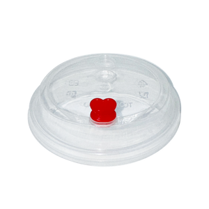 CCF 16-32OZ(D90MM) Premium PP Lid/Heart Stopper For PP Injection Cup - Clear 1000 Pieces/Case