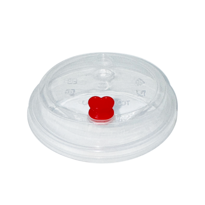 CCF 16-32OZ(D90MM) Premium PP Lid/Heart Stopper For PP Injection Cup - Clear 1000 Pieces/Case