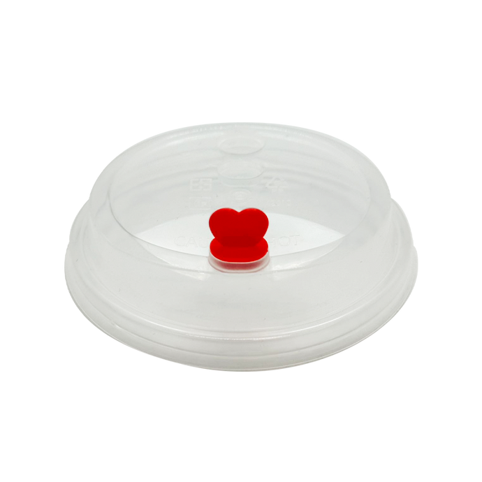 CCF 16-32OZ(D90MM) Premium PP Lid/Heart Stopper For PP Injection Cup - Frost 1000 Pieces/Case