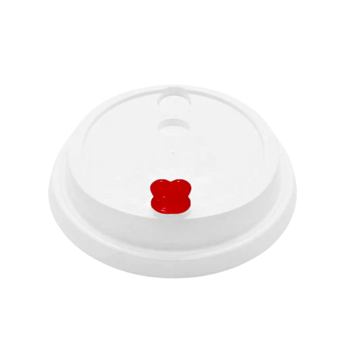 CCF 16-32OZ(D90MM) Premium PP Lid/Heart Stopper For PP Injection Cup - White 1000 Pieces/Case