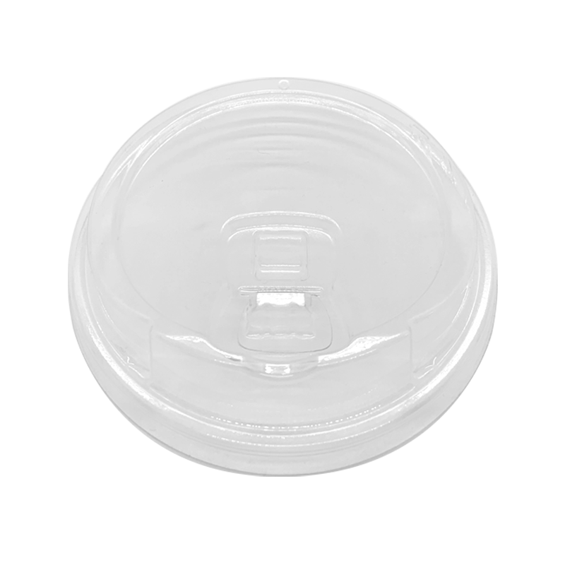 CCF 12-24OZ(D98MM) PET Plastic Strawless Lock-Back Dome Lid For PET Plastic Cup - 1000 Pieces/Case