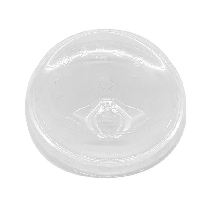 CCF 12-24OZ(D98MM) PET Plastic Strawless Lock-Back Dome Lid(Style B) For PET Plastic Cup - 1000 Pieces/Case