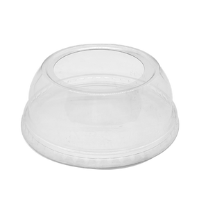 CCF 12-24OZ(D98MM) PET Plastic Wide 2" Hole Dome Lid For PET Plastic Cup - 1000 Pieces/Case