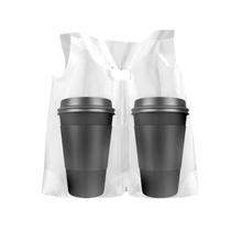 Load image into Gallery viewer, CCF Double split drink cup carrier plastic bag -1000 pieces/case