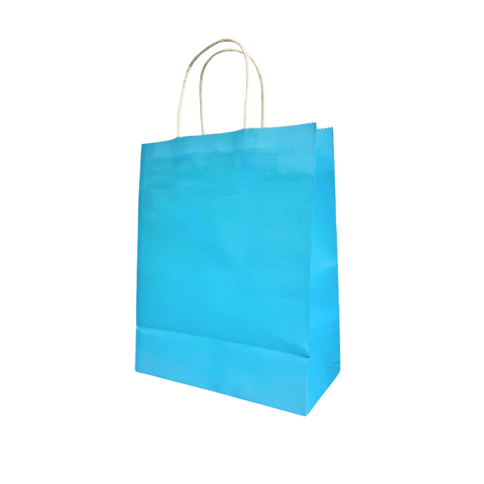 CCF ECO-friendly medium weight 100GSM paper shopping bag #7 (blue color) - 350 pieces/case