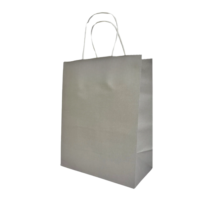 CCF ECO-friendly medium weight 100GSM paper shopping bag #7 (grey color) - 350 pieces/case