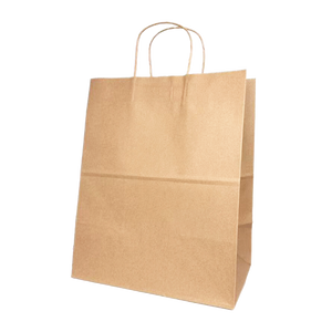 CCF Eco-Friendly Heavy Duty Kraft Paper Shopping Bag #A - 250 Pieces/Case