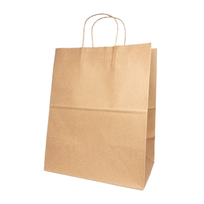 CCF Eco-Friendly Heavy Duty Kraft Paper Shopping Bag #A - 250 Pieces/Case