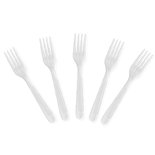 Load image into Gallery viewer, CCF Bulk Heavy Weight PP Plastic Fork - White 1000 Pieces/Case