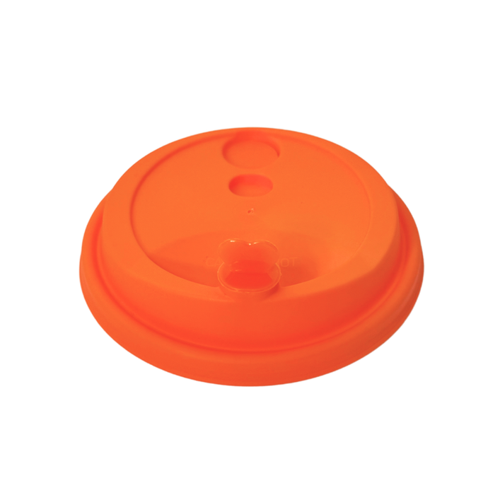 CCF 16-32OZ(D90MM) Premium PP Lid/Heart Stopper For PP Injection Cup - Tangerine 1000 Pieces/Case