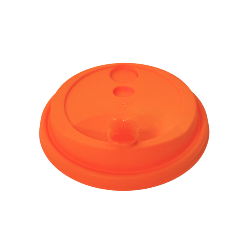 CCF 16-32OZ(D90MM) Premium PP Lid/Heart Stopper For PP Injection Cup - Tangerine 1000 Pieces/Case