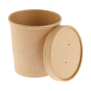 CCF 32OZ(D115MM) Soup Paper Container - Kraft 500 Pieces/Case