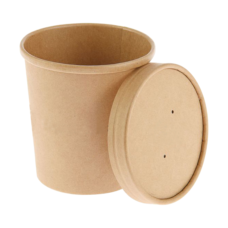 CCF 32OZ(D115MM) Soup Paper Container - Kraft 500 Pieces/Case