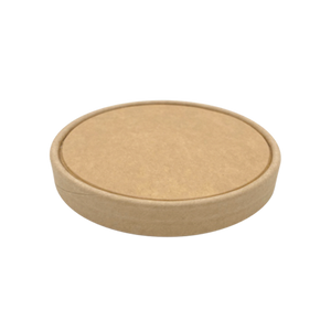 CCF 115MM Non-Vented Kraft Paper Lid for 26/32oz Ice Cream Pint Cup   - 500 Pieces/Case