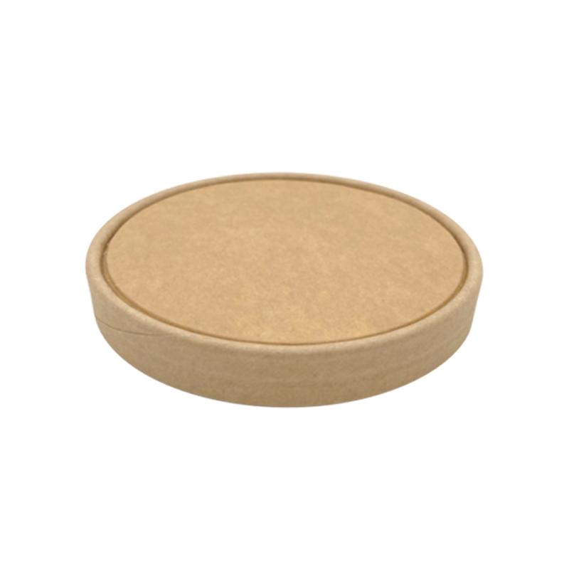 CCF 115MM Non-Vented Kraft Paper Lid for 26/32oz Ice Cream Pint Cup   - 500 Pieces/Case