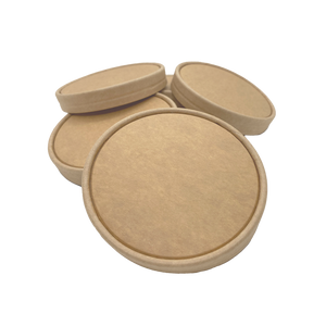 [PRE-ORDER] CCF 96MM Non-Vented KRAFT Paper Lid for 8/10/16oz Ice Cream Pint Cup - 500 Pieces/Case