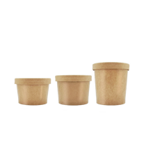 Load image into Gallery viewer, CCF 96MM Non-Vented KRAFT Paper Lid for 8/10/16oz Ice Cream Pint Cup - 500 Pieces/Case