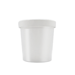 CCF 16OZ Ice Cream Paper Container - White 500 Pieces/Case