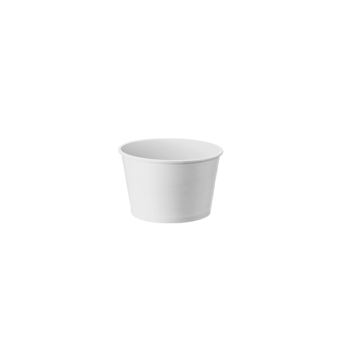 CCF 4OZ(D75MM) Ice Cream Paper Cup - White 1000 Pieces/Case